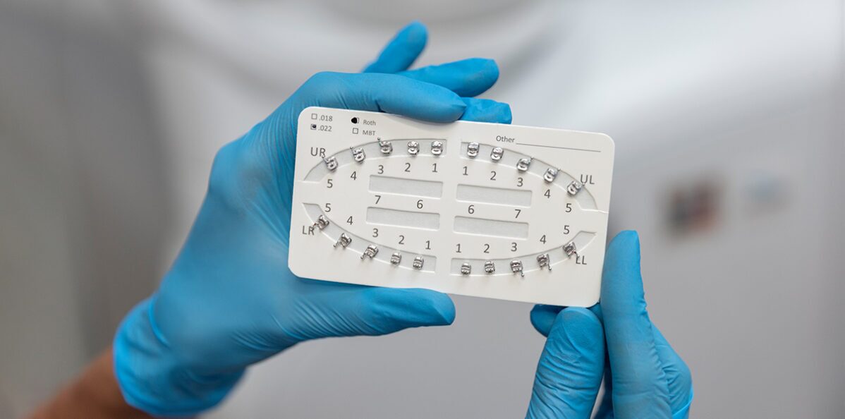 Dental braces set for teeth.